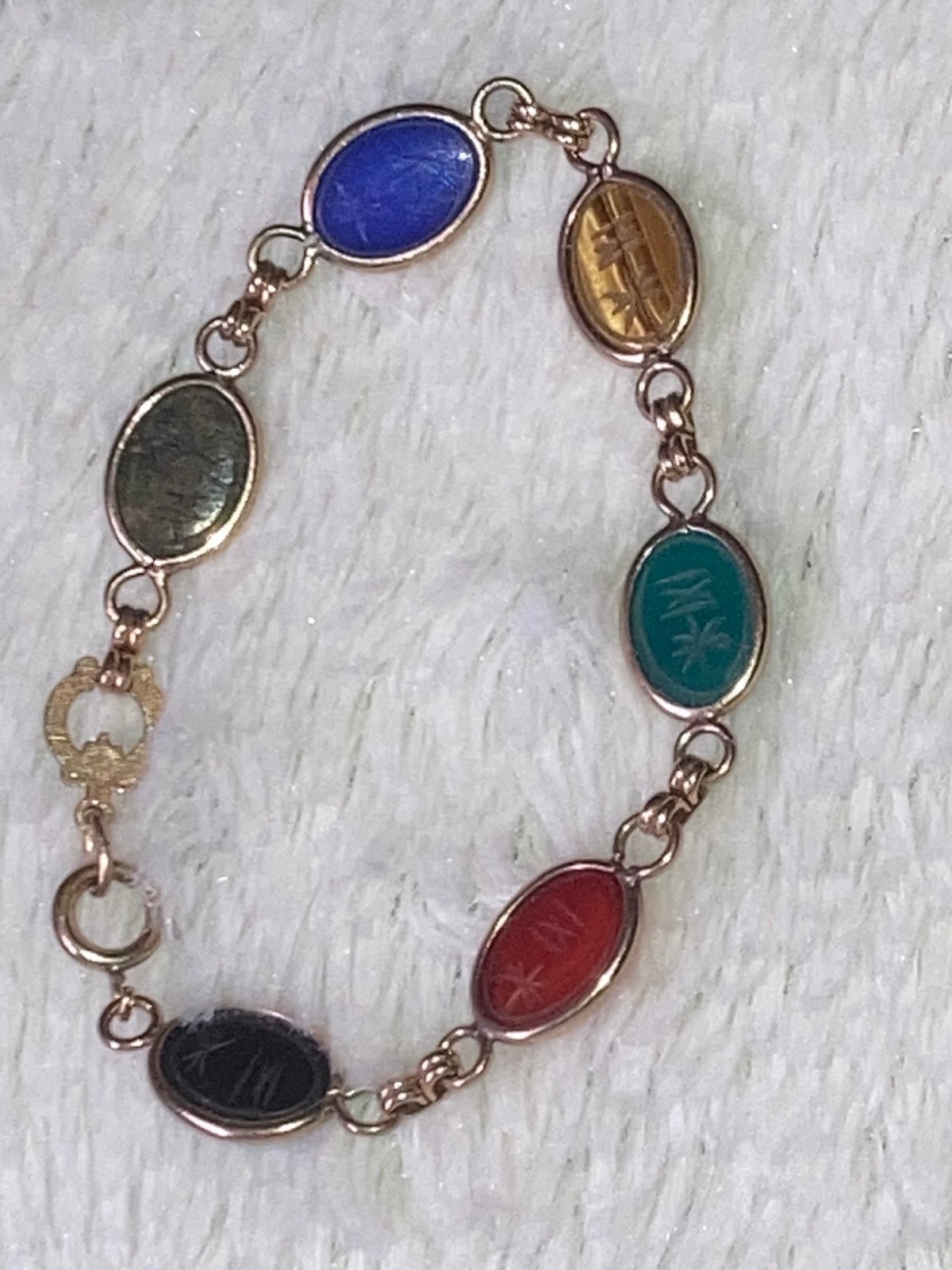 Gold Vintage Scarab bracelet