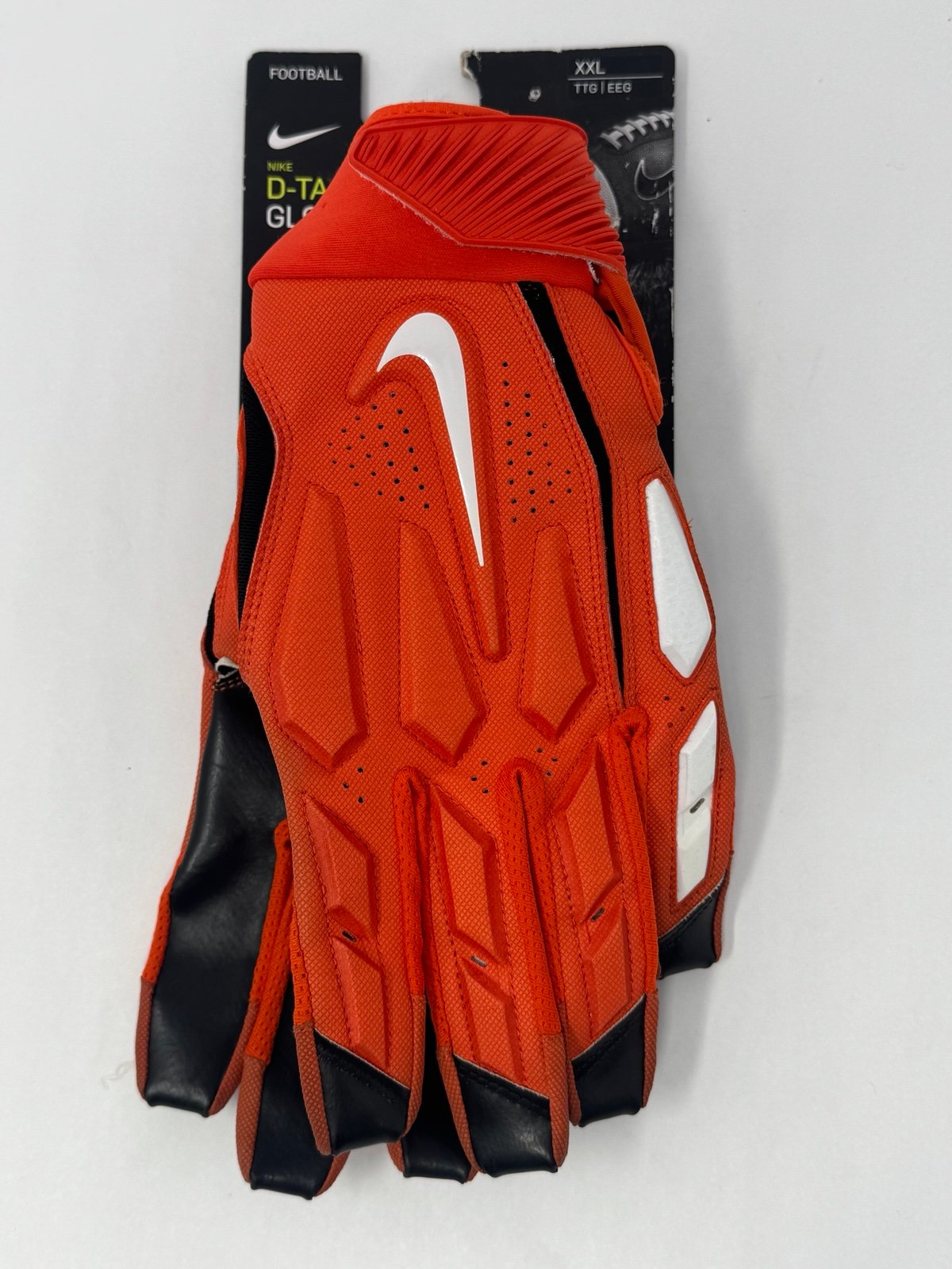 Nike Orange NFL D-Tack Padded Lineman Football Gloves Size 2XL