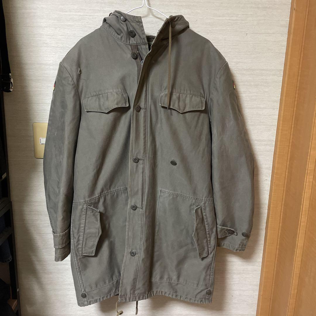 Olive Green Hooded Mods Coat - German Military Mods Coat 80s