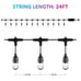 Smart OutdoorPatio Lights RGBW Color