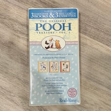 Vintage 1990 Original Pooh Read Along Treasury Volume 1 Books & Audio Cassettes