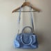 Vera Bradley Limited Edition Emma Satchel Bag Purse Genuine Leather Light Blue