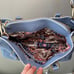 Vera Bradley Limited Edition Emma Satchel Bag Purse Genuine Leather Light Blue