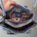 Vera Bradley Limited Edition Emma Satchel Bag Purse Genuine Leather Light Blue