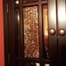 Wall Medicine Cabinet with 2 Glass Mosaic Doors and Rubbed Bronze-Finished Knobs