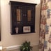 Wall Medicine Cabinet with 2 Glass Mosaic Doors and Rubbed Bronze-Finished Knobs