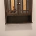Wall Medicine Cabinet with 2 Glass Mosaic Doors and Rubbed Bronze-Finished Knobs