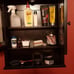 Wall Medicine Cabinet with 2 Glass Mosaic Doors and Rubbed Bronze-Finished Knobs