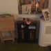 Wall Medicine Cabinet with 2 Glass Mosaic Doors and Rubbed Bronze-Finished Knobs