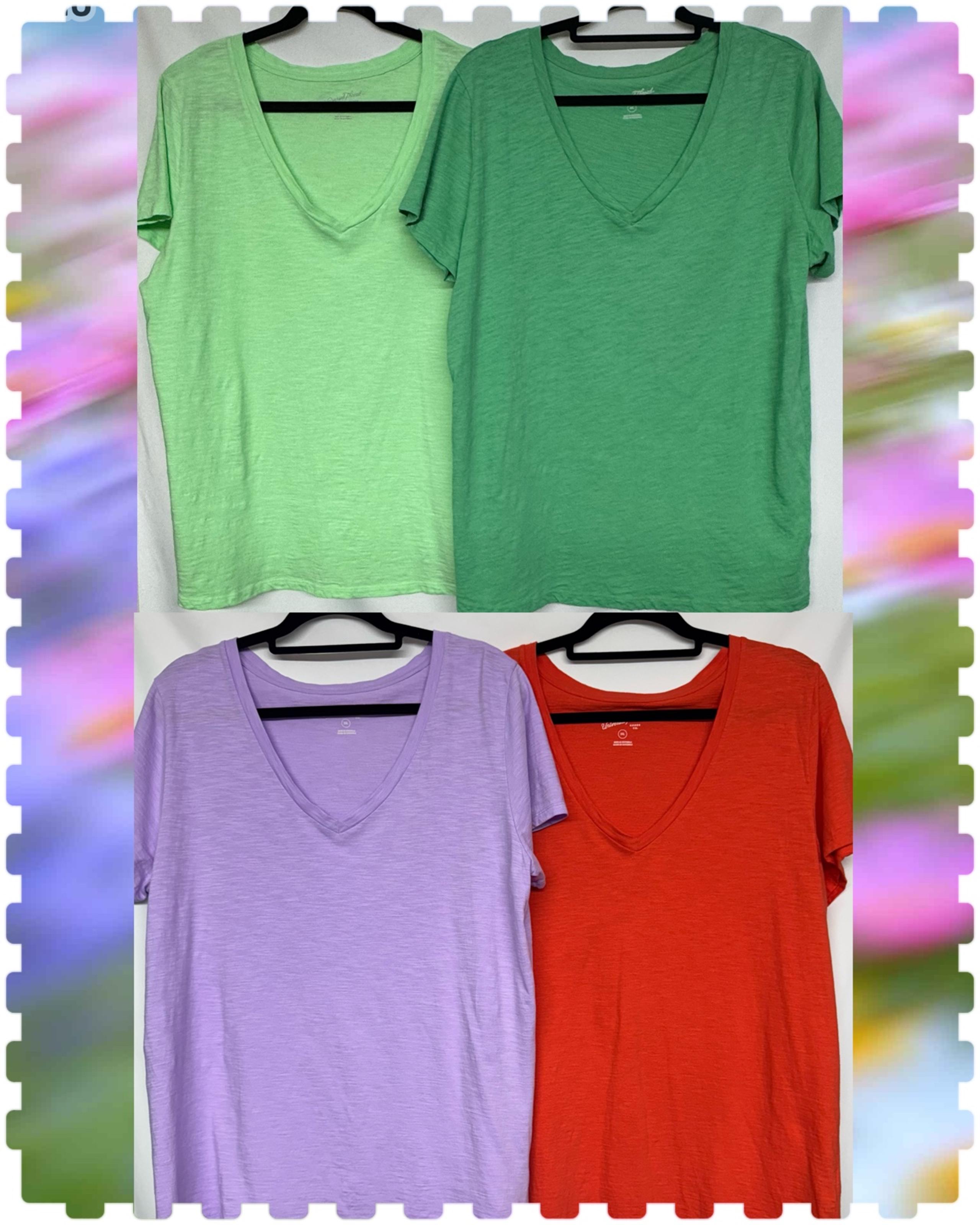 Set of 4 Universal Thread Short Sleeve V-Neckline T-Shirts Size XXL