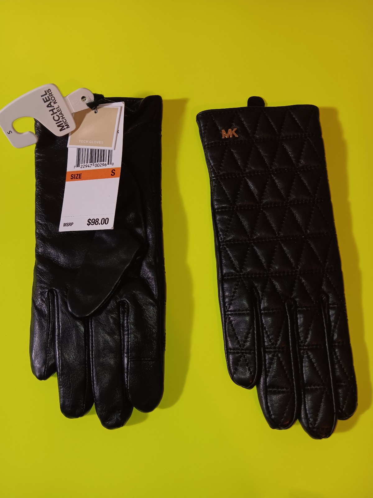Michael Kors Women's Leather Gloves Black
