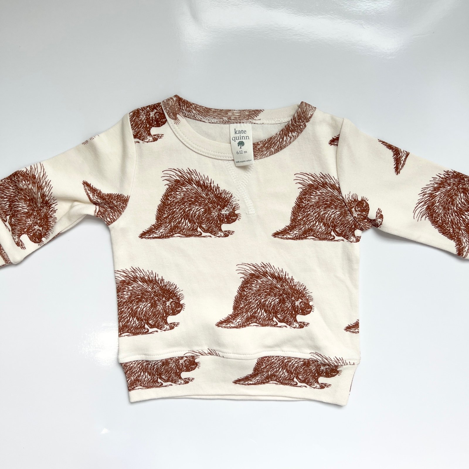 Kate Quinn Hedgehog Long Sleeve Sweatshirt 6-12 Kate Quinn Hedgehog Long Sleeve Sweatshirt 6-12