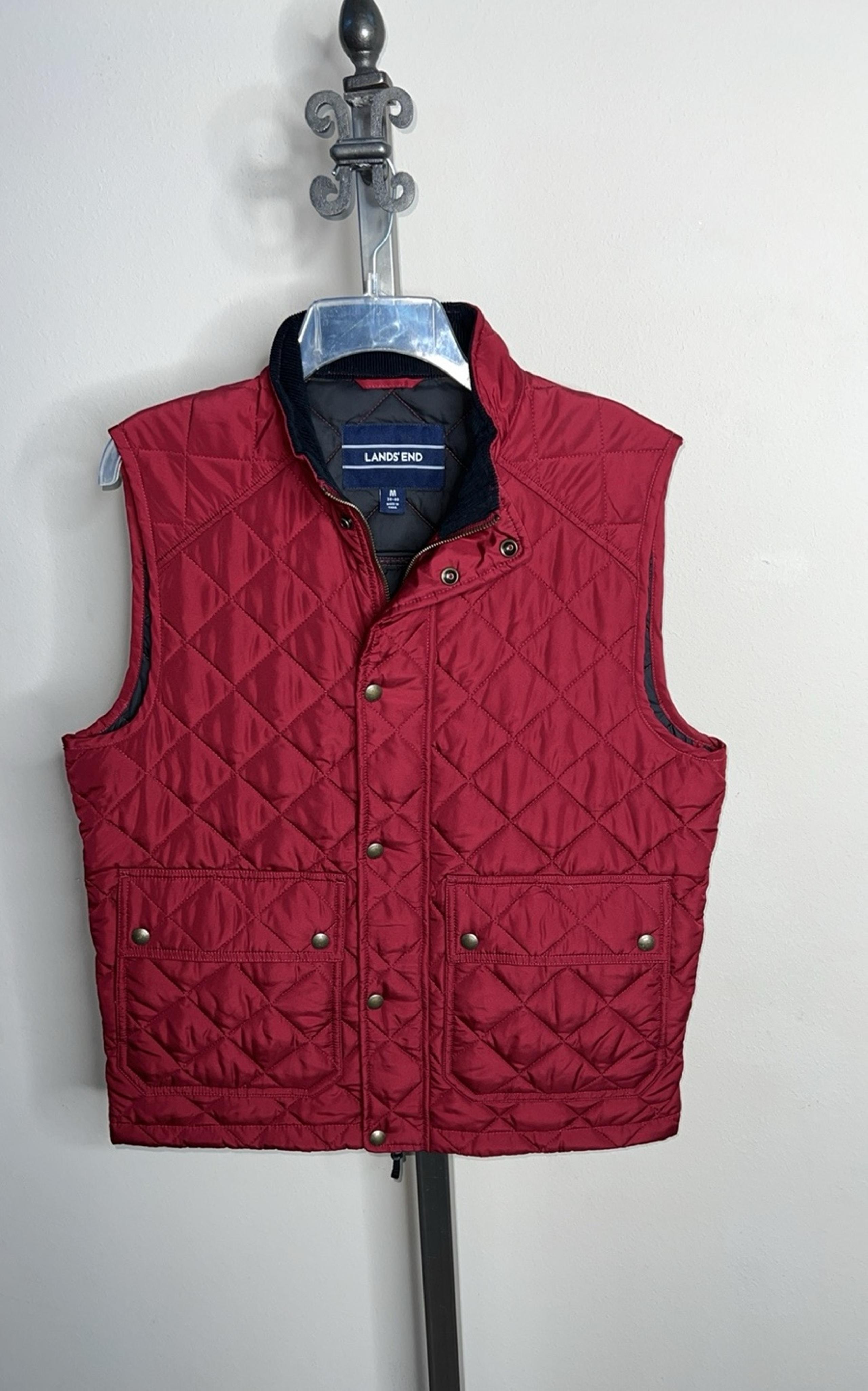 EUC Lands’ End Vest Medium Primaloft lightweight Red