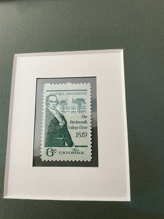 Daniel Webster Dartmouth College Case 1819 Framed 6 cent stamp