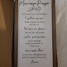 New Marriage Prayer Wood Wall Decor Gift Bundle - Classy Wedding Gifts