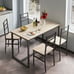 Industrial 5-Piece Dining Set w/ Backrest