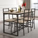 Industrial 5-Piece Dining Set w/ Backrest