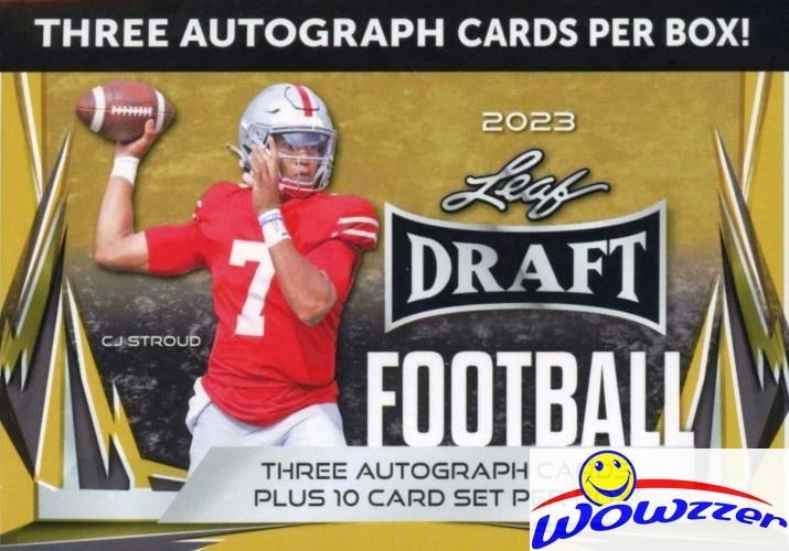 2023 Leaf Draft Football GOLD EXCLUSIVE Factory Sealed Blaster Box-3 AUTOS+10 Cd