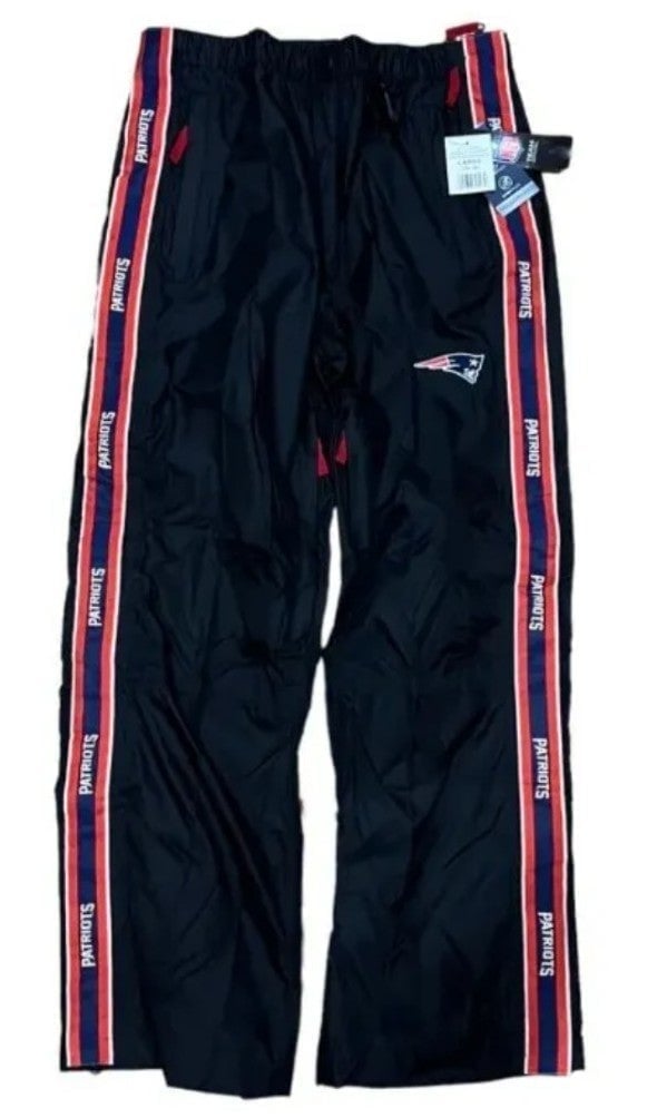 New Y2K NFL Team Apparel New England Patriots Tailgate Nylon Pant Zip Leg XXL