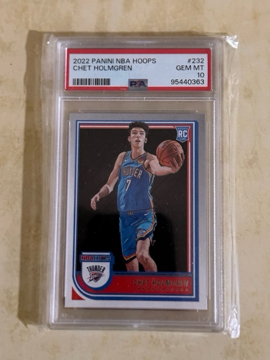 2022 panini NBA Hoops Chet Holmgren rookie PSA 10