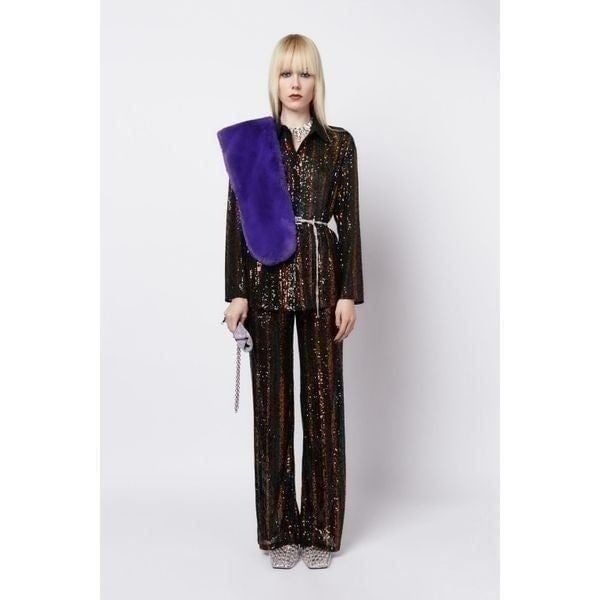 NWT ZARA Abbey Sequined Shirt