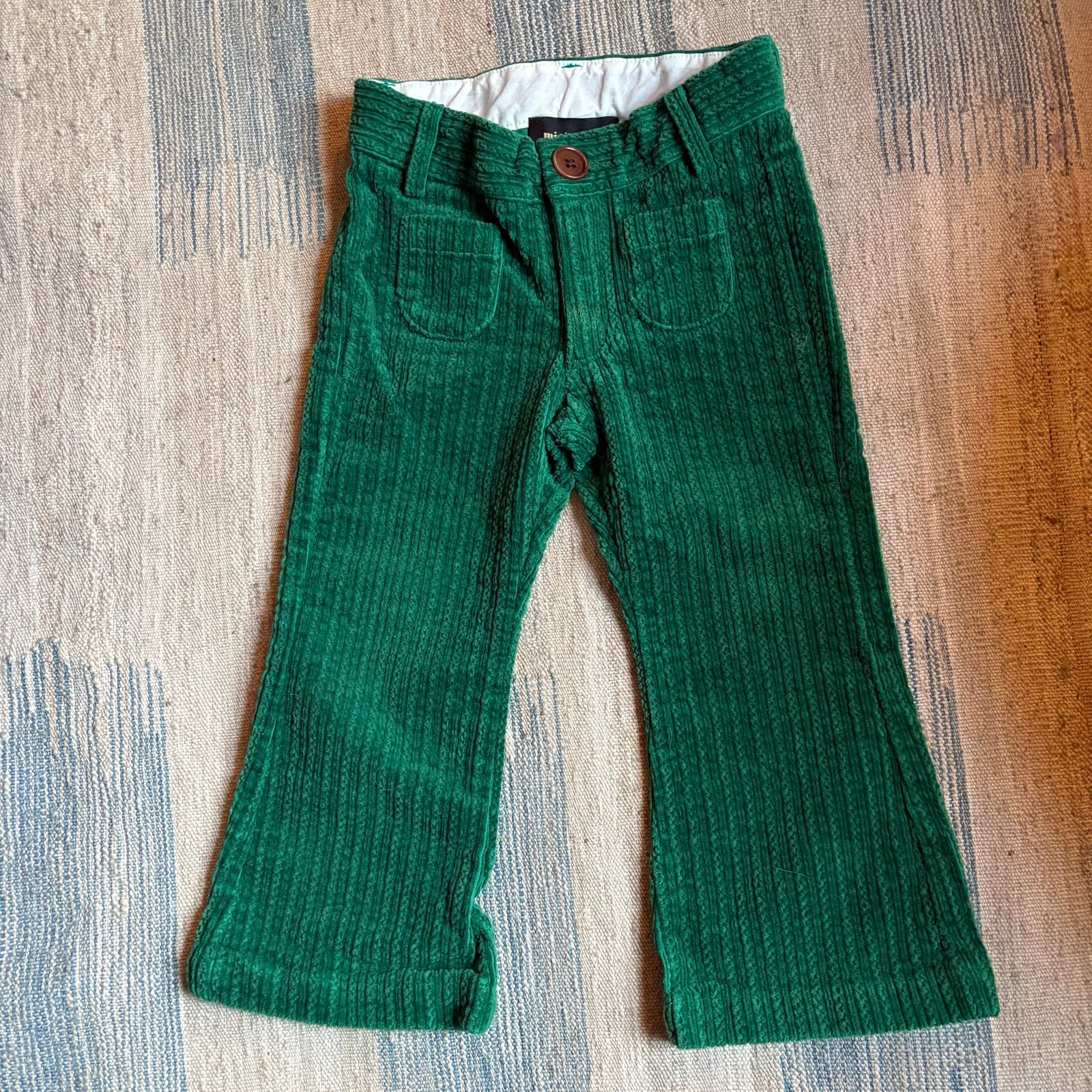 Mini Rodini green cord flares