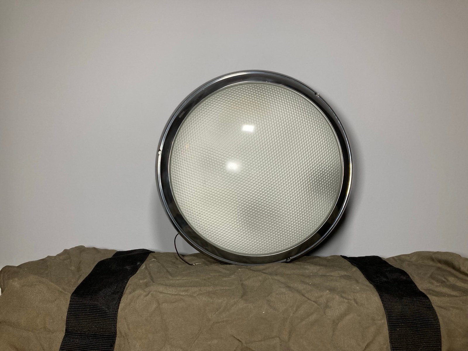Italian made 15” dome light fixture, chrome