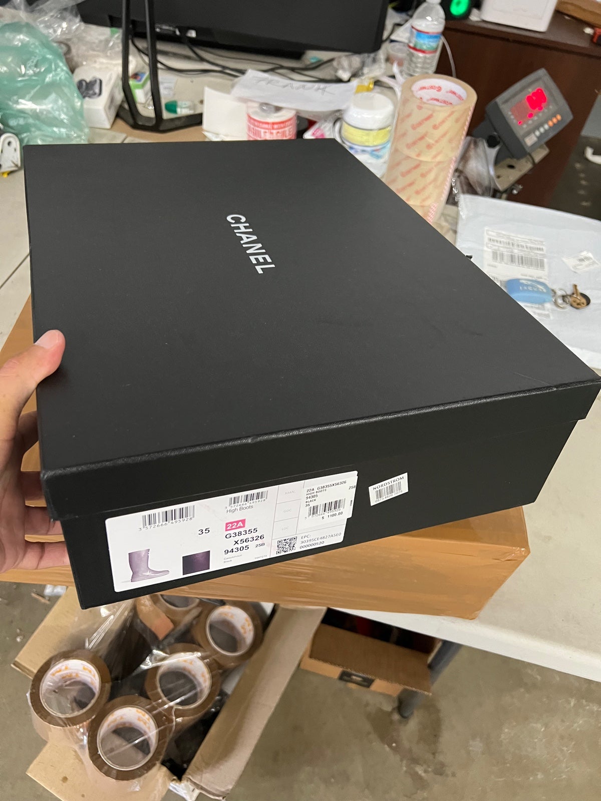 Last 1 pcs 17.5” Authentic Chanel empty box with tis