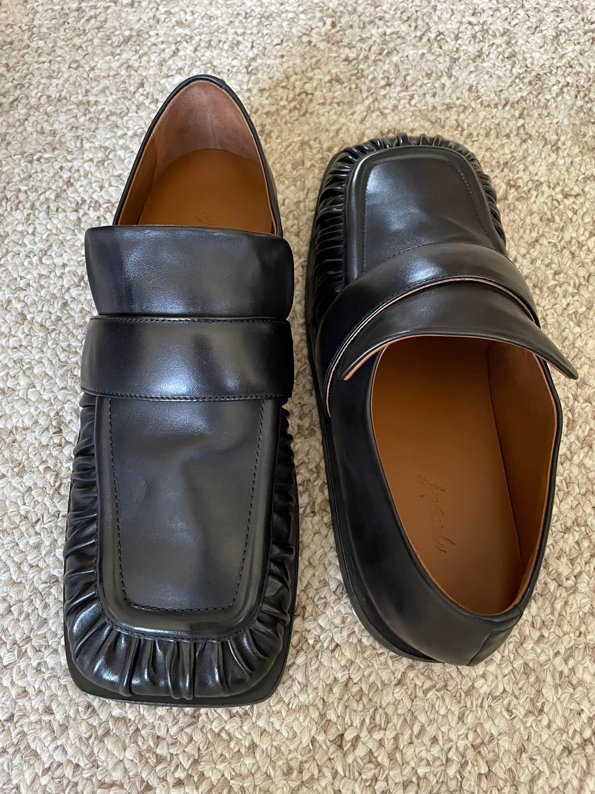 Marsell- black spatolla invernale loafer - 42 or 9
