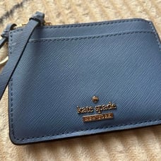 Kate Spade NY Pass Case with Keychain Blue