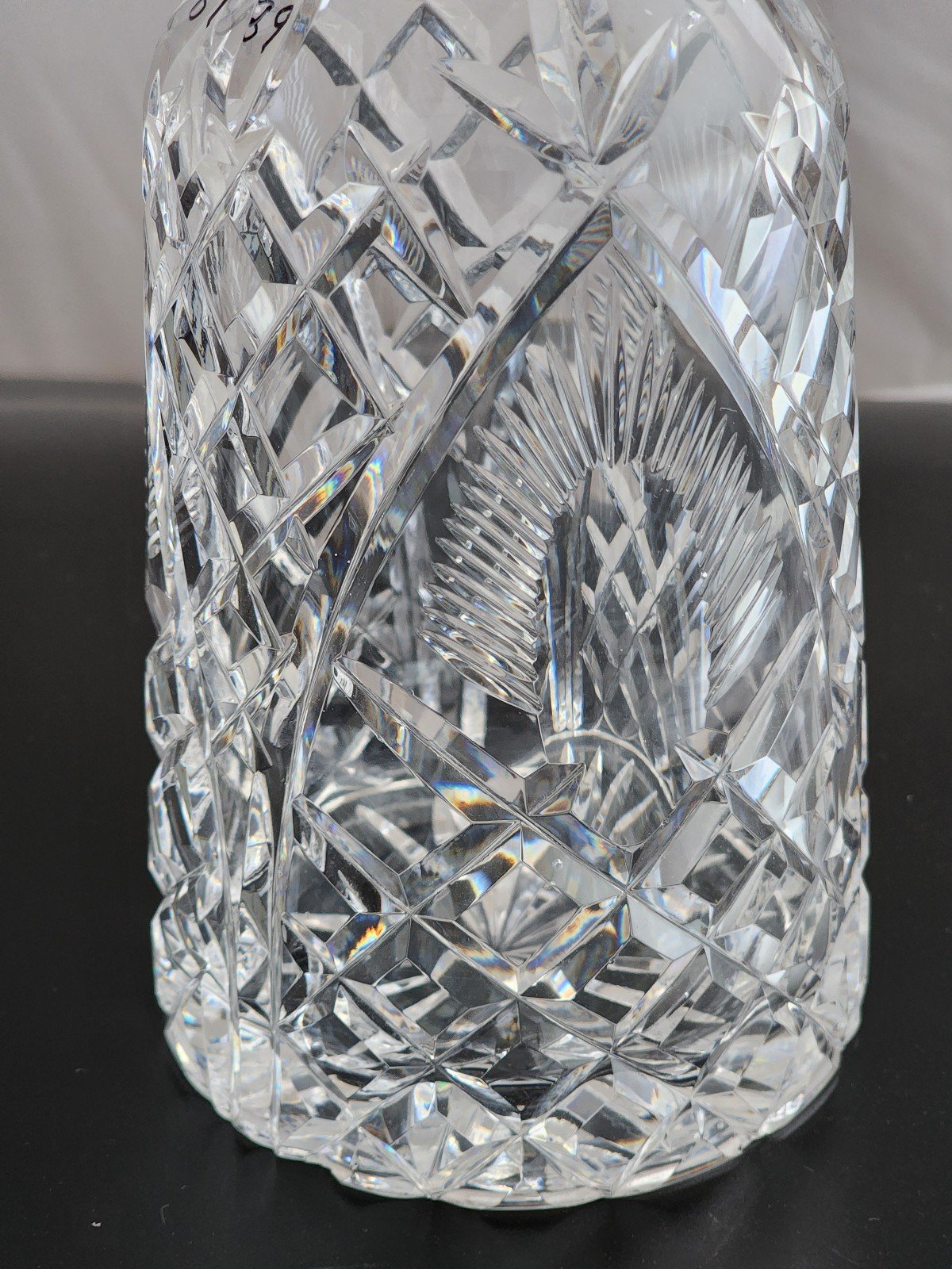 Signed Waterford crystal cut glass decanter