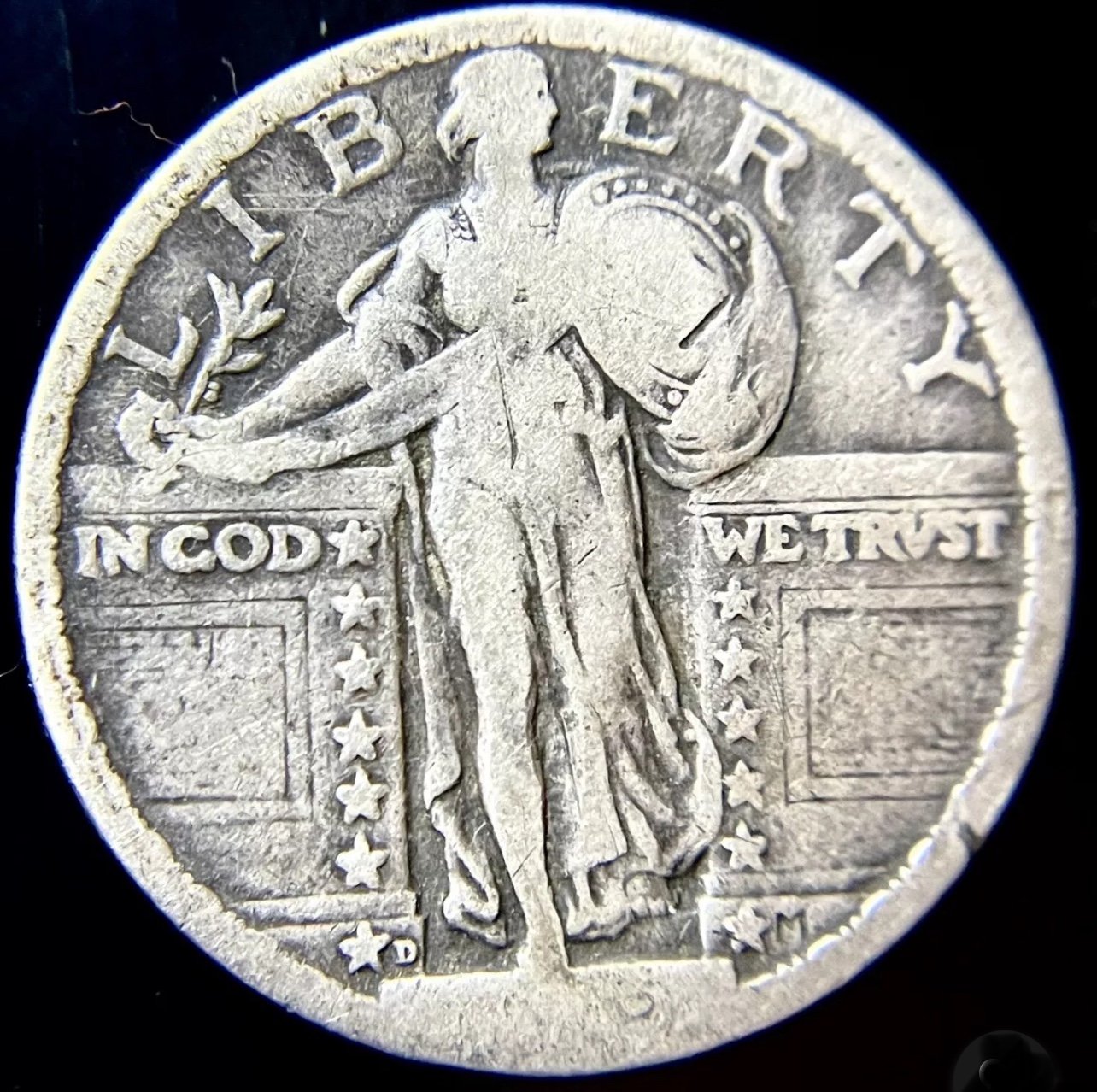 1919-d Standing Liberty Quarter SEMI KEY DATE (lot# 1180mc61p44r5g9)