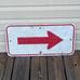 24”X12” Metal Reflective Arrow Road Sign Pre Drilled Holes Man Cave