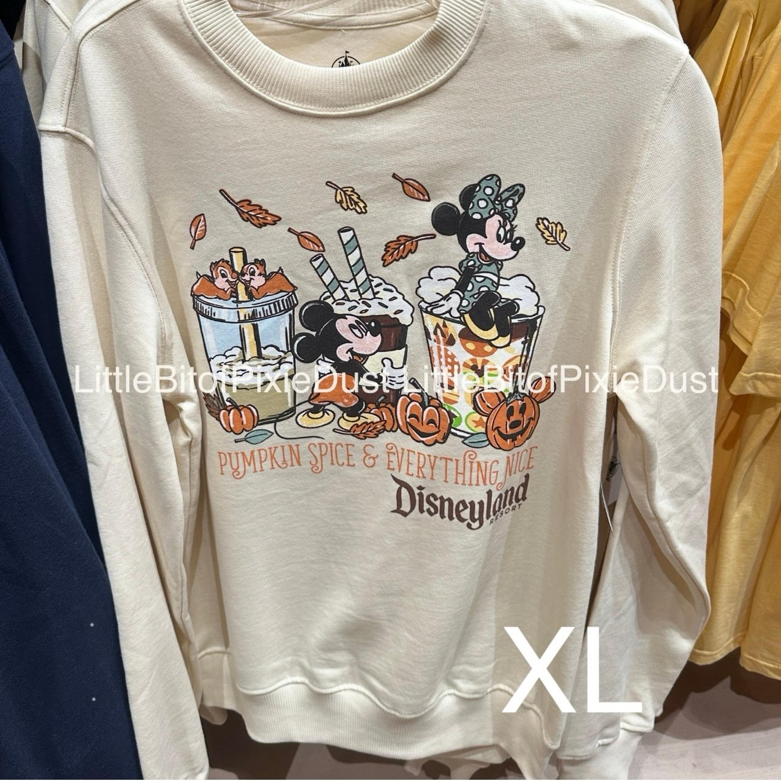 Disney Parks Disneyland Pumpkin Spice & Everything Nice Halloween Sweatshirt XL