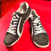 Vintage PRADA Y2K Olive Green Suede + Neoprene Casual Sneakers Ladies sz 8