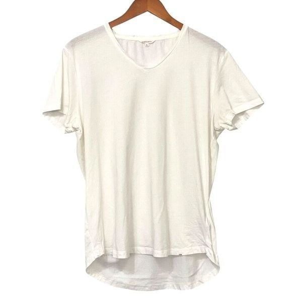 Orlebar Brown Women's Classic White V-Neck T-Shirt Short Sleeve Cotton Size XL