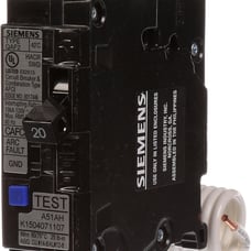 Siemens QA120AFCP 20-Amp Single Pole 120-volt Plug On Combination AFCI Breaker