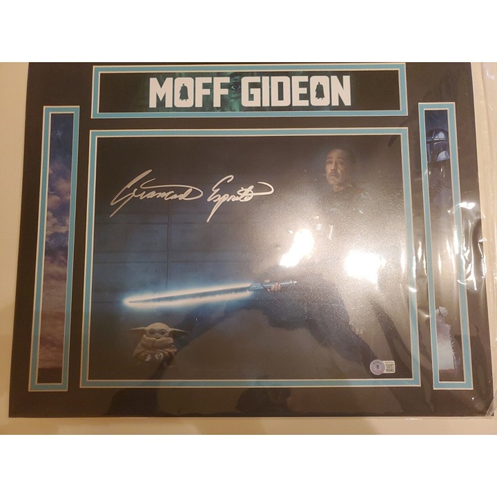 Giancarlo Esposito Signed 11x14 Moff Gideon COA 16x20 Mat Bam Star Wars Beckett