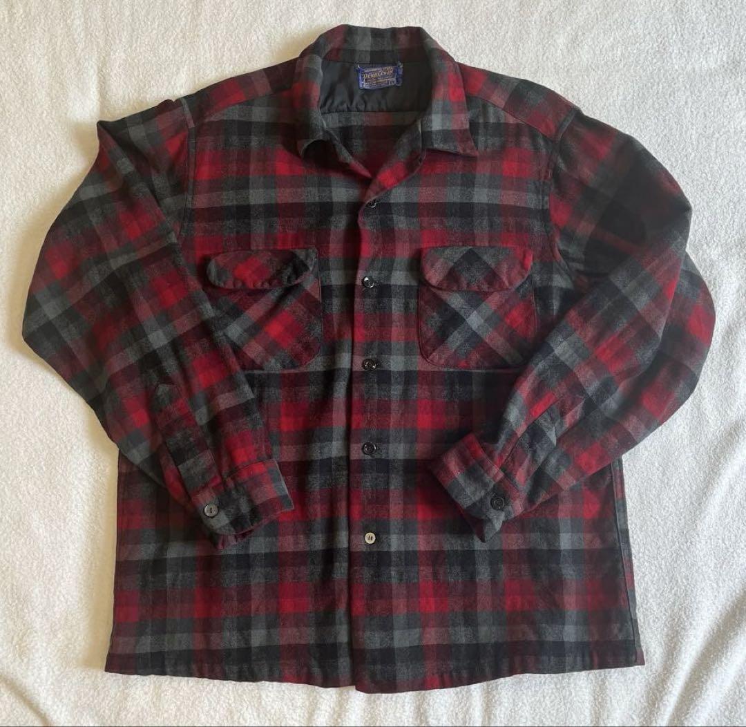 50's PENDLETON Board Shirt Ombre Check Pendleton