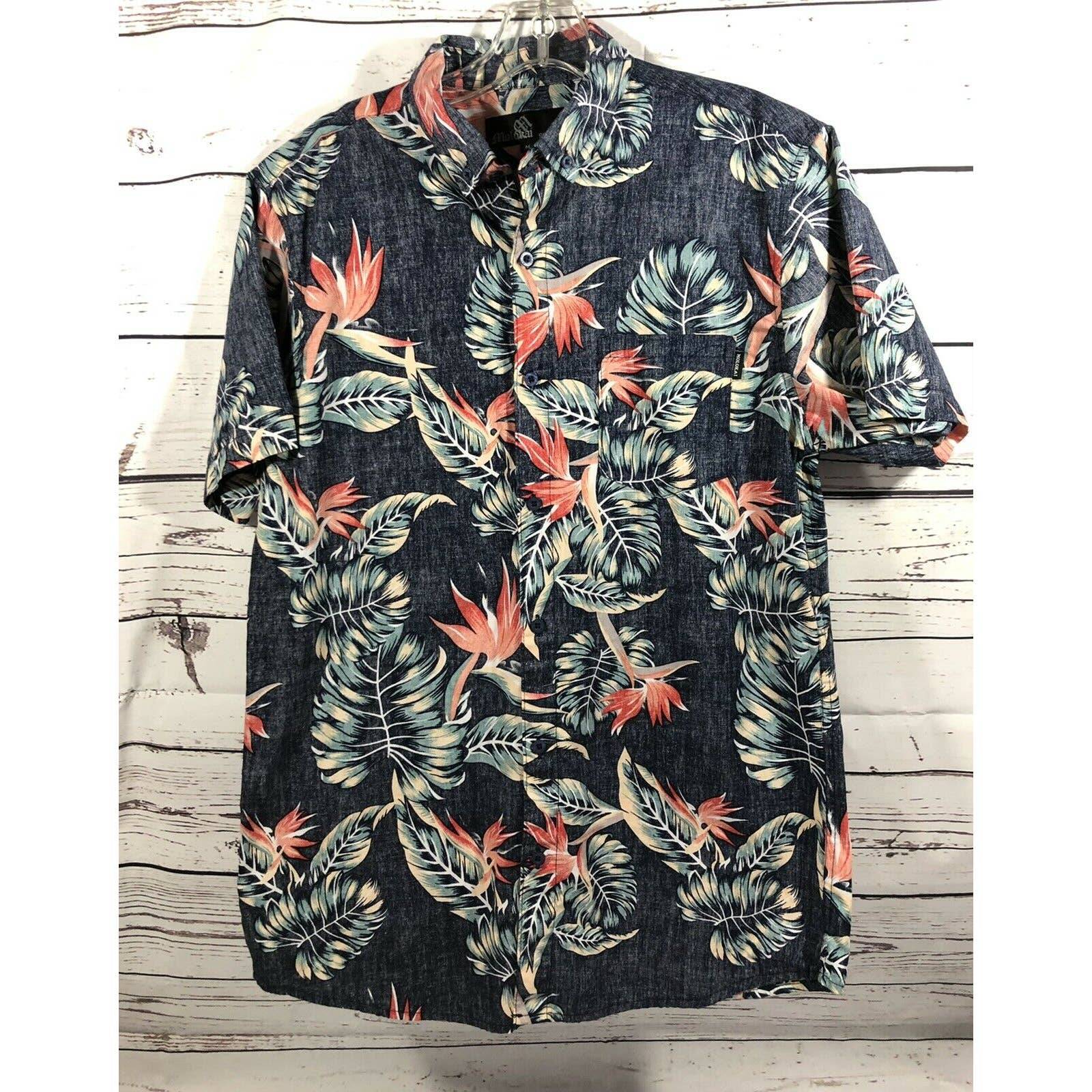Molokai Surf Co Hawaiian Shirt Size Med