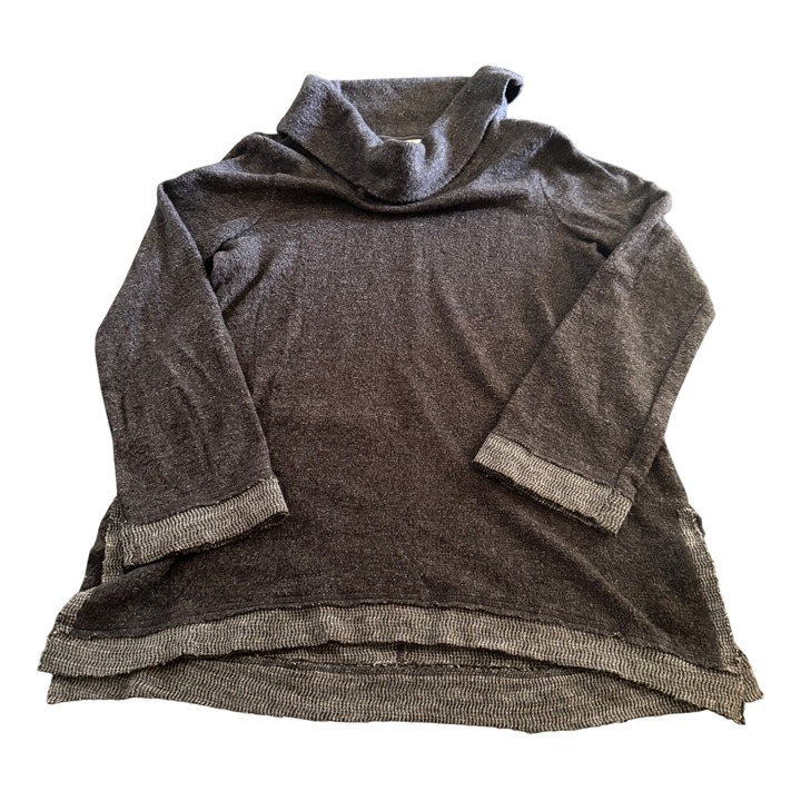 Maeve by Anthropologie Women's Charcoal Cowl Neck LS Sweater Top, Size S