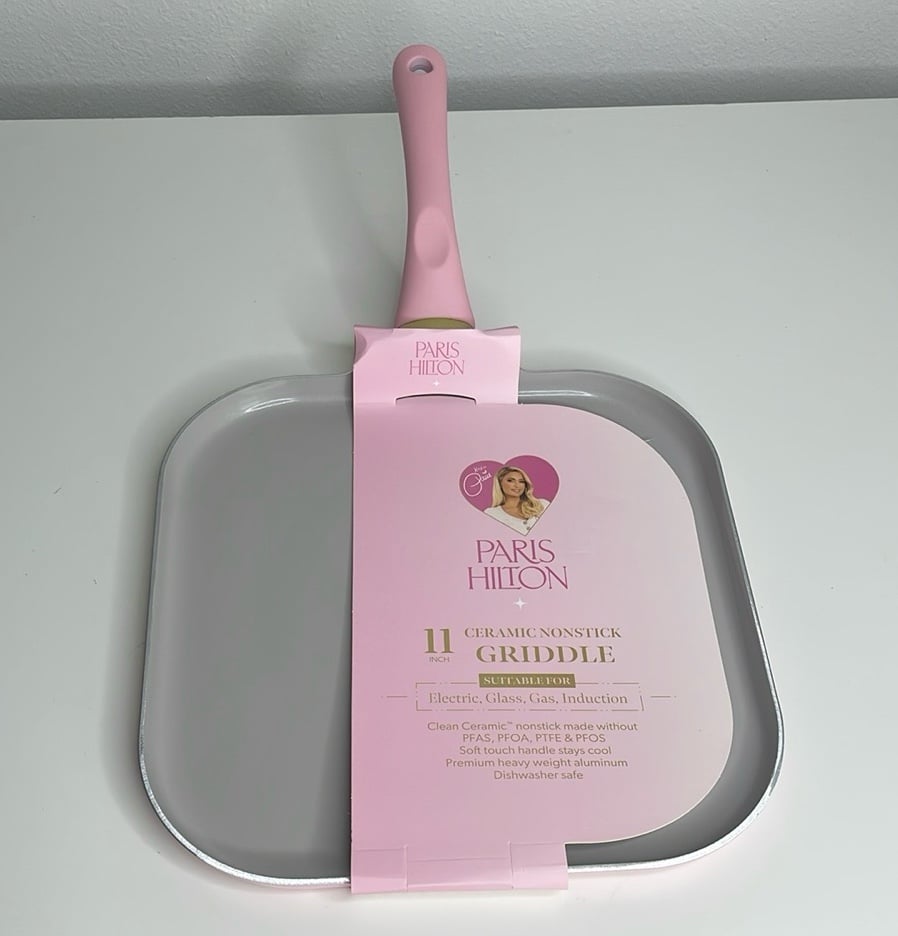 Paris Hilton Pink Ceramic Nonstick Griddle