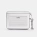NWT COACH Zip Card Case In Pearlized Silver Smooth Leather CW890 AUTHENTIC