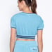 Champion Cropped Vintage Dyed Crew Ringer Stripe Tee Sweatshirt Top