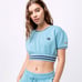 Champion Cropped Vintage Dyed Crew Ringer Stripe Tee Sweatshirt Top
