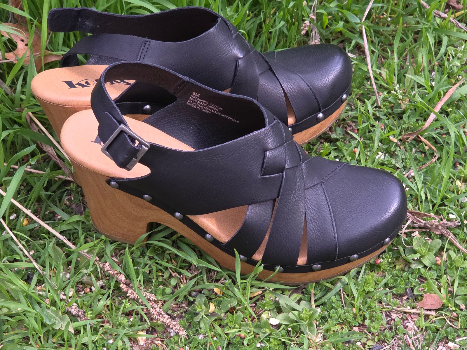 New Korks Wynne clogs sling back 8 38 platform