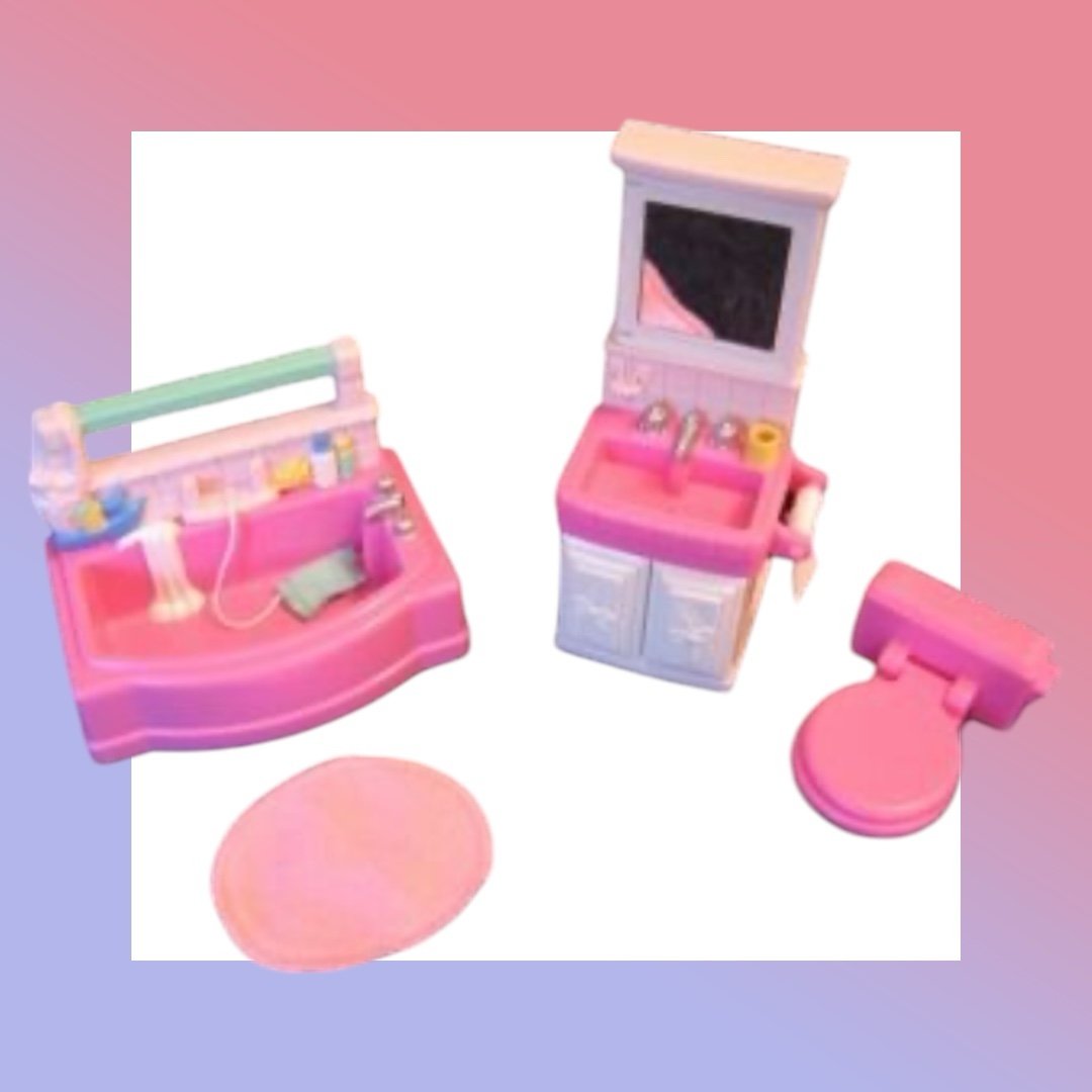 FISHER PRICE LOVING FAMILY PINK 4 PC BATHROOM SET