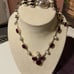 Sterling Vintage Garnet and Mother of Pearl necklace and Bracelet