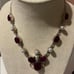 Sterling Vintage Garnet and Mother of Pearl necklace and Bracelet
