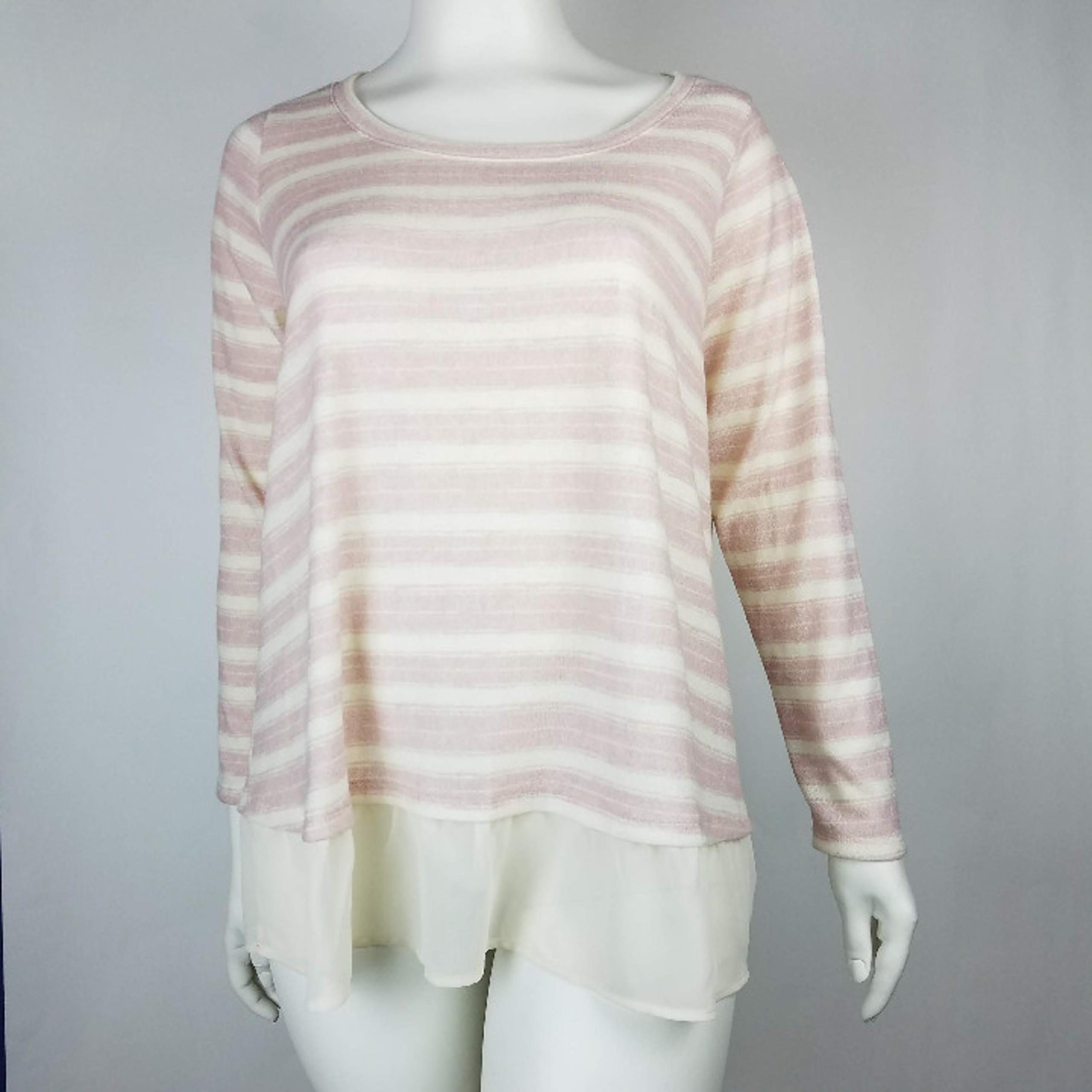 Torrid Sweater 2fer Pink Striped 2X NWT